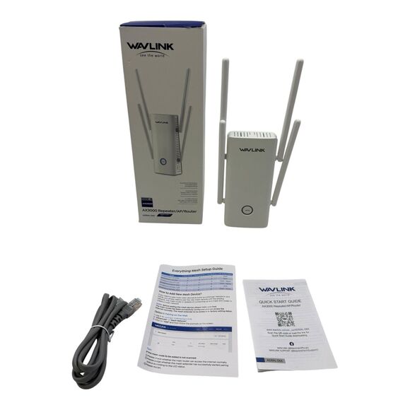 AX3000 WiFi 6 Router Extender Signal Booster 3000Mbps Dual Band WiFi Repeater - Picture 1 of 4